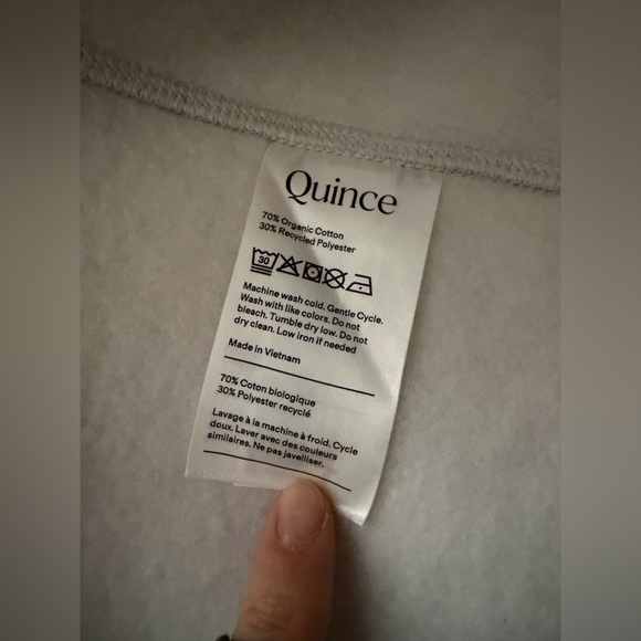 Quince Everyday Fleece Full-Zip Hoodie in Light Heather Grey XL - Picture 5 of 16